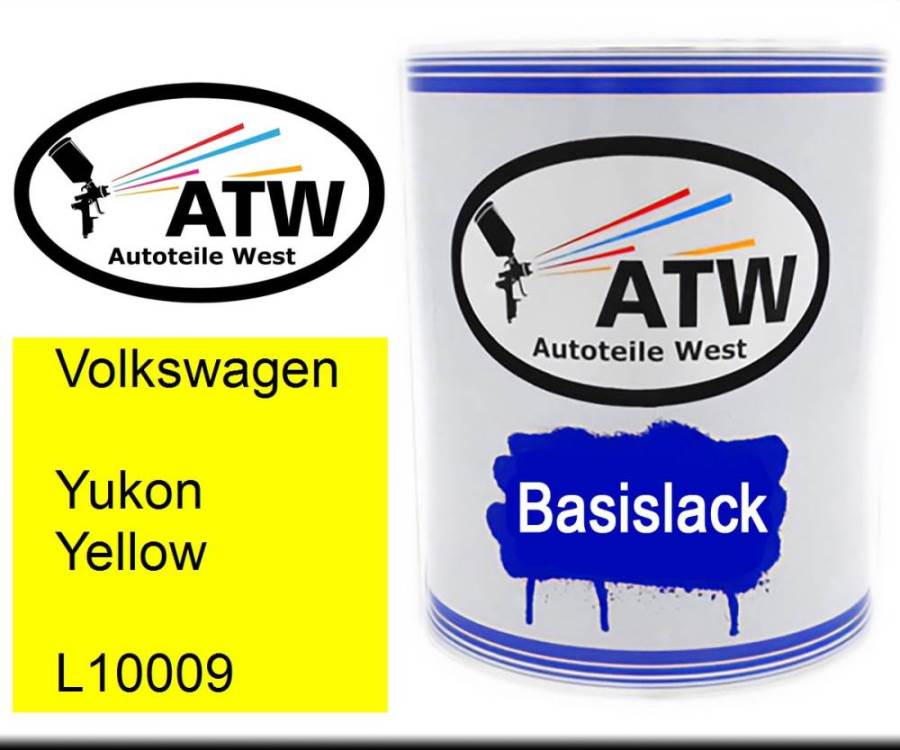 Volkswagen, Yukon Yellow, L10009: 1L Lackdose, von ATW Autoteile West.